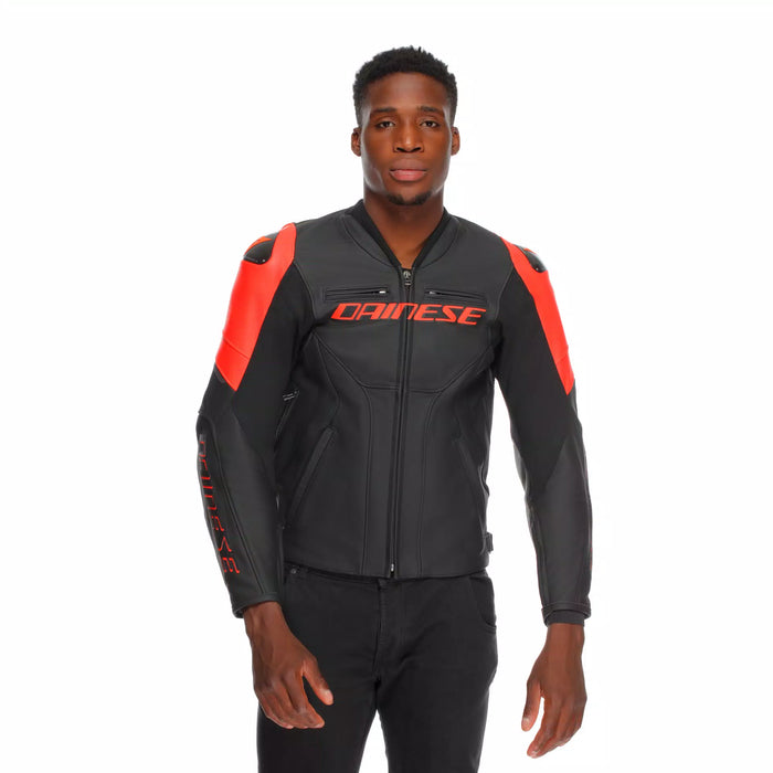 Dainese Racing 5 Jacket 2025 in Black/Red-Fluo