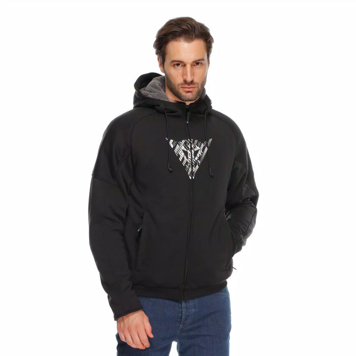 Dainese Bovisa Safety Hoodie Full Zip 2025 in Black/White