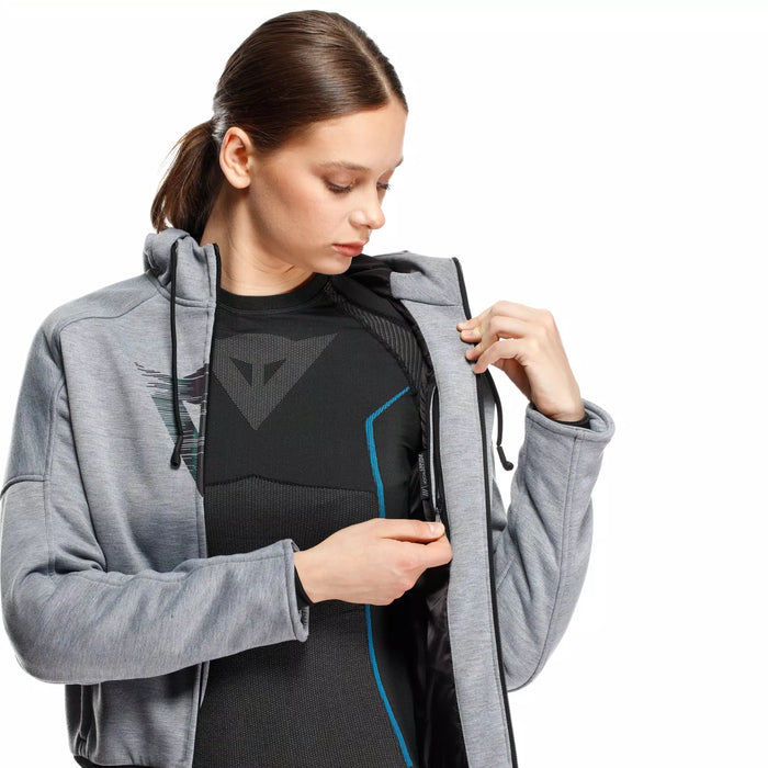 Dainese Daemon-X Safety Hoodie Zip Women 2025 in Grey