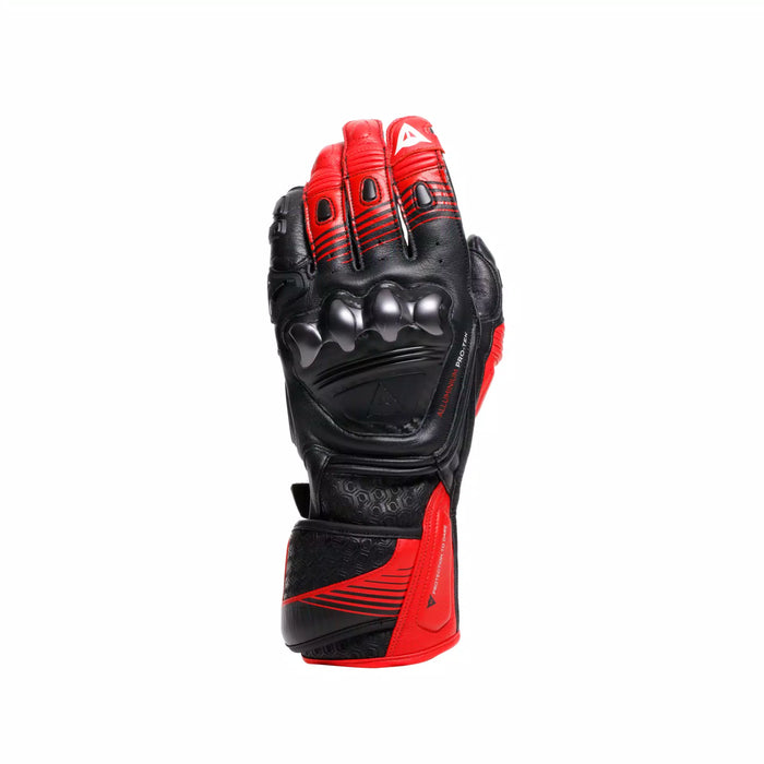 Dainese Fiero Metal Gloves 2025 in Black/Red Lava/White