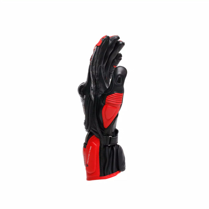 Dainese Fiero Metal Gloves 2025 in Black/Red Lava/White