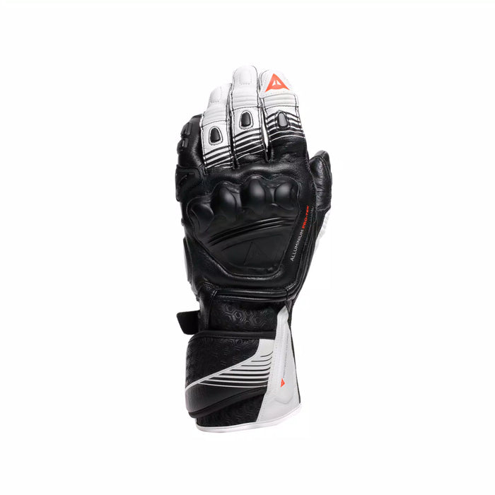 Dainese Fiero Metal Gloves 2025 in Black/White/Red Fluo