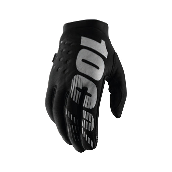 100 percent Brisker Gloves in Black/Gray