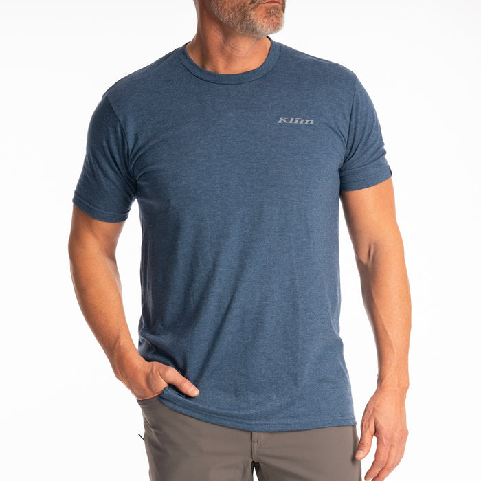 Klim Guts N’ Glory Tri-blend Tee in Heathered Neptune - Monument