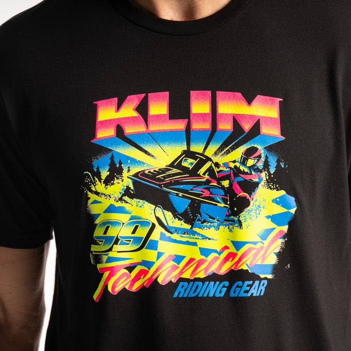 Klim Snowcrest Tri-blend Tee in Black - Hi-Vis