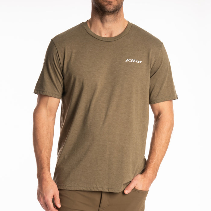 Klim Winter Vortex Tri-blend Tee in Military Green Frost - Hi-Vis