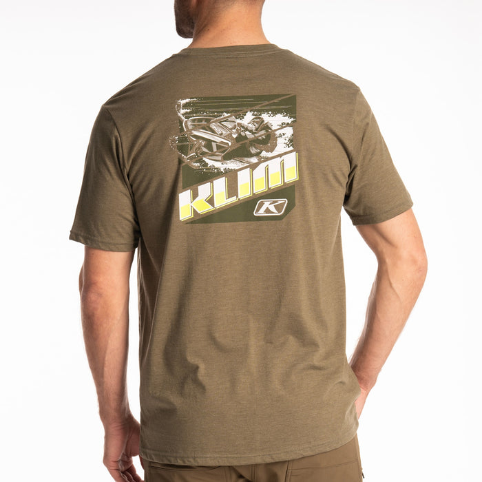 Klim Winter Vortex Tri-blend Tee in Military Green Frost - Hi-Vis