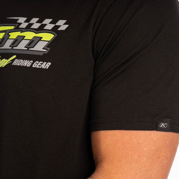 Klim Heritage Tri-blend Tee in Black - Hi-Vis