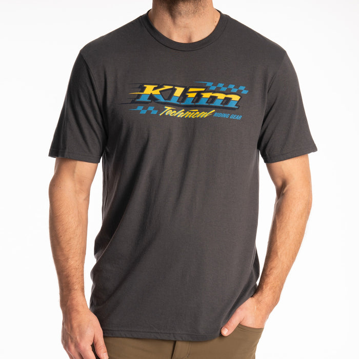 Klim Heritage Tri-blend Tee in Charcoal - Saffron