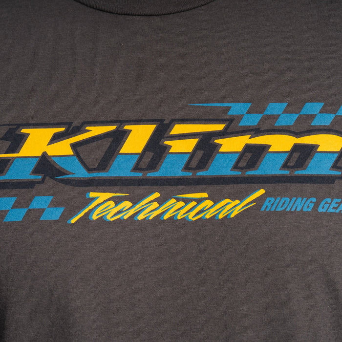 Klim Heritage Tri-blend Tee in Charcoal - Saffron