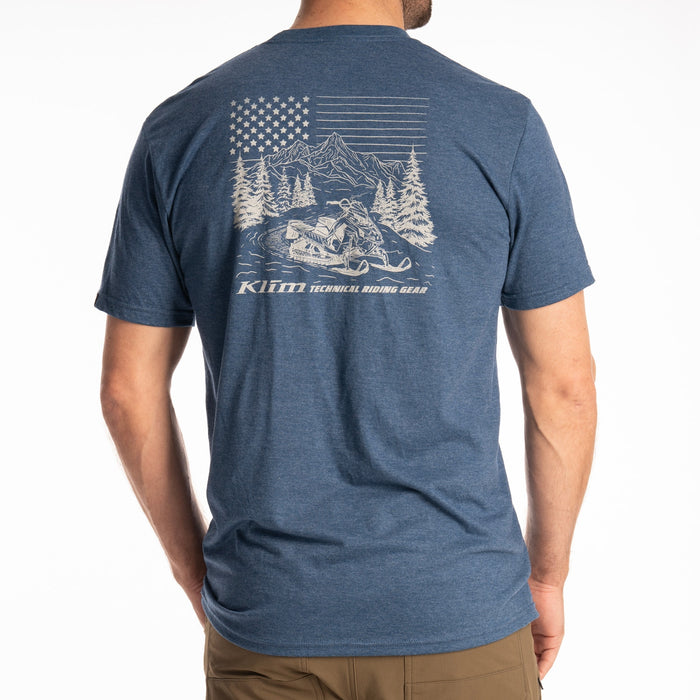 Klim Frontier Tri-blend Tee in Heathered Neptune - Peyote