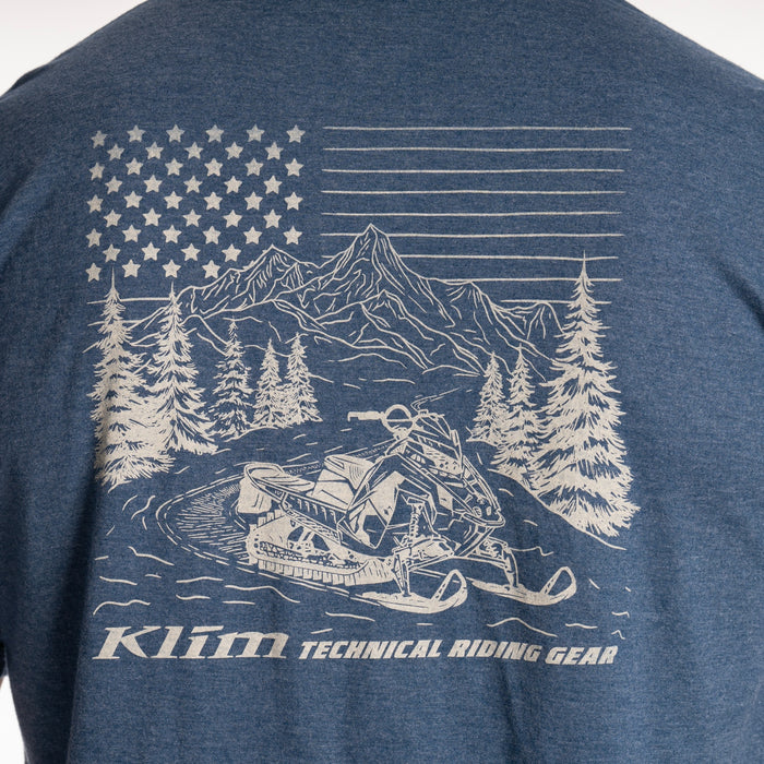 Klim Frontier Tri-blend Tee in Heathered Neptune - Peyote