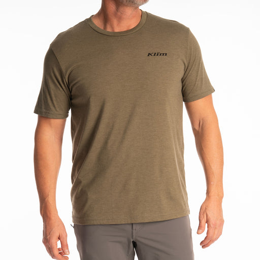 Klim Frontier Tri-blend Tee in Military Green Frost - Black