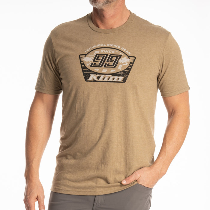 KLIM Pioneer 99 Tri-blend Tee in Coyote Brown Heather - Monument