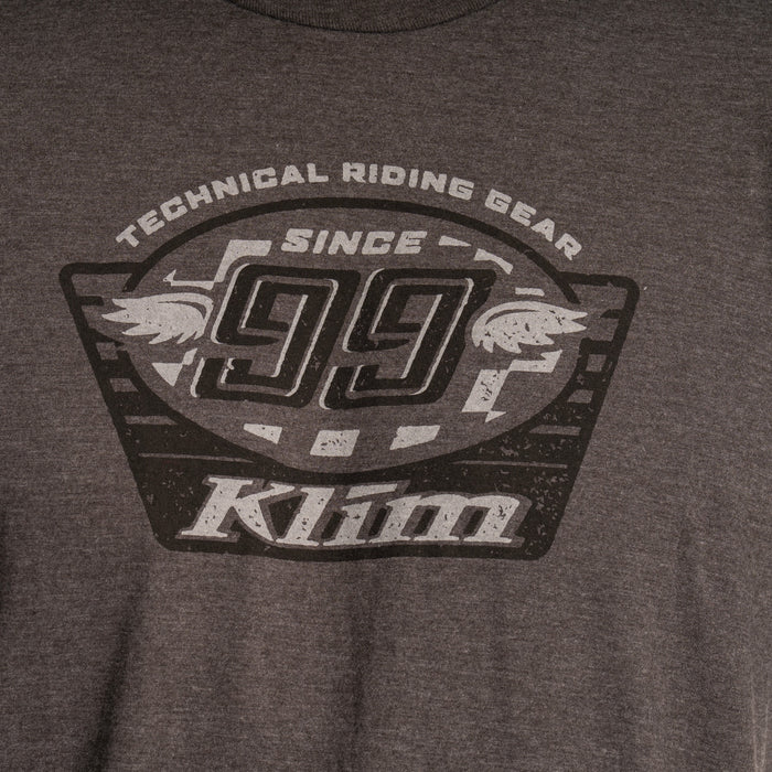 KLIM Pioneer 99 Tri-blend Tee in Heathered Charcoal - Monument