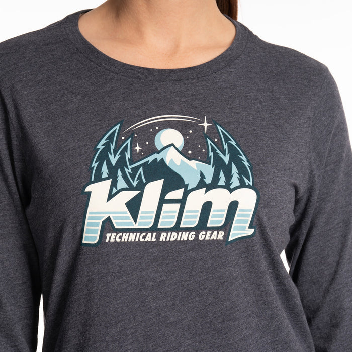 Klim Estelle Tri-blend Tee Ls in Navy Frost - Milky Blue