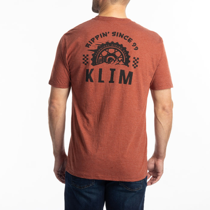 KLIM RIPPIN’ TRI-BLEND TEE 2025 in Heathered Russet - Black