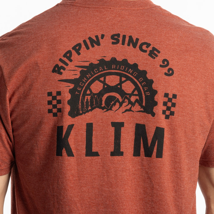 KLIM RIPPIN’ TRI-BLEND TEE 2025 in Heathered Russet - Black