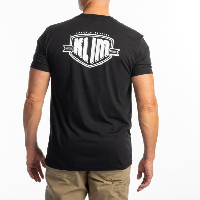 KLIM FULL THROTTLE TRI-BLEND TEE 2025 in Black - White