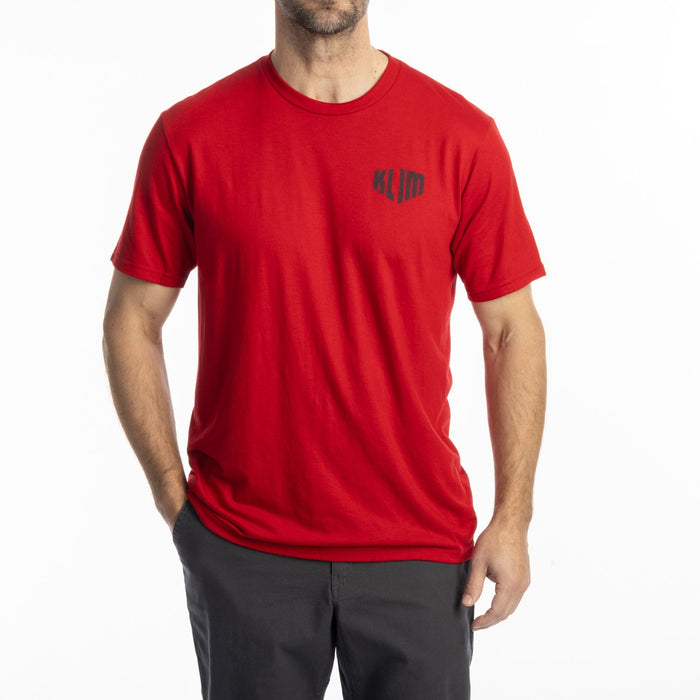 KLIM FULL THROTTLE TRI-BLEND TEE 2025 in Classic Red - Asphalt