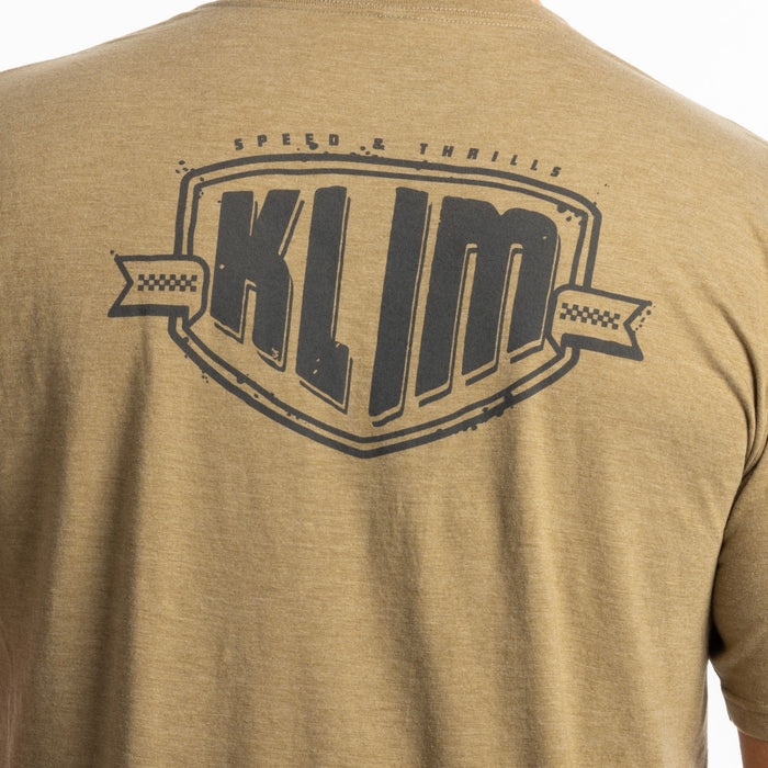 KLIM FULL THROTTLE TRI-BLEND TEE 2025 in Coyote Brown Heather - Asphalt