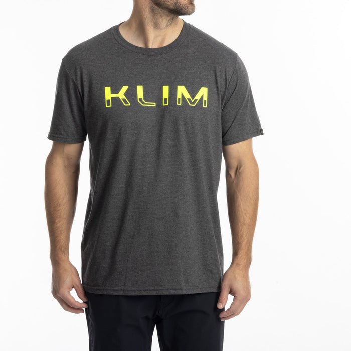 KLIM  PETROL TRI-BLEND TEE 2025 in Heathered Charcoal - Hi-Vis