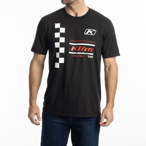 KLIM CHECKERED FLAG TRI-BLEND TEE 2025 in Black - White
