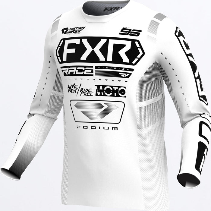 FXR PODIUM YOUTH JERSEY 2025 in White/Black