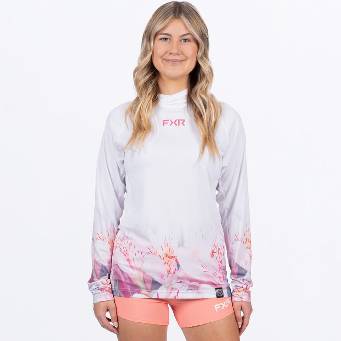 FXR RUSH AIR UPF WOMEN'S PULLOVER HOODIE 2025 in White
