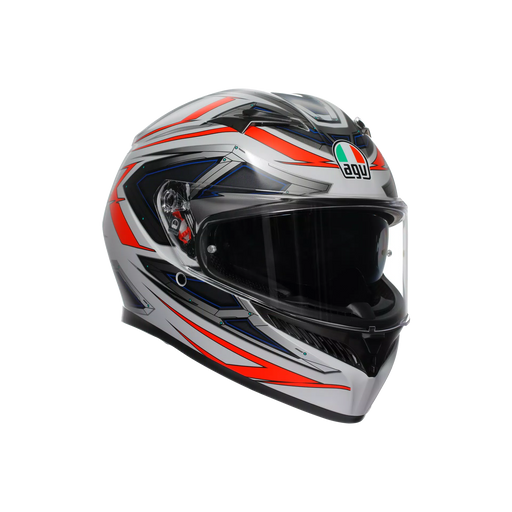 AGV K3 Space Helmet 2025 in Matte White/Red Fluo