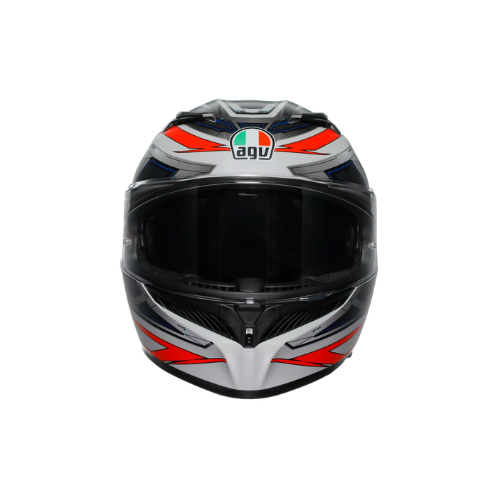 AGV K3 Space Helmet 2025 in Matte White/Red Fluo