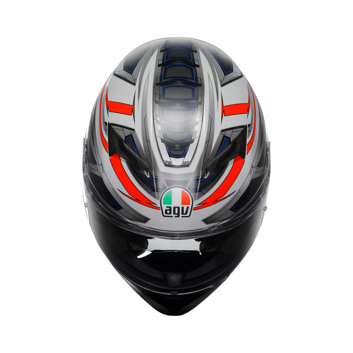 AGV K3 Space Helmet 2025 in Matte White/Red Fluo