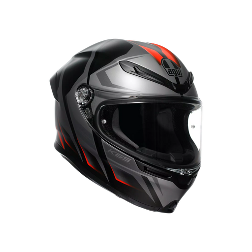 AGV K6 S Erazer Helmet in Matte Black/Grey/Red