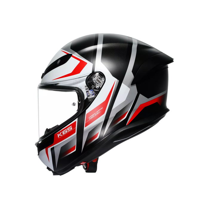 AGV K6 S Erazer Helmet in Matte Black/White/Red