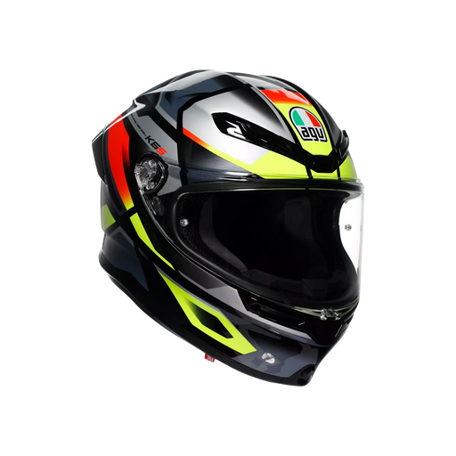 AGV K6 S Erazer Helmet in Black/Red/Yellow Fluo