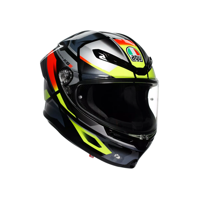 AGV K6 S Erazer Helmet in Black/Red/Yellow Fluo