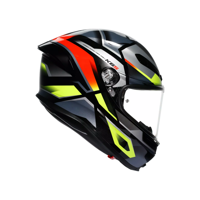AGV K6 S Erazer Helmet in Black/Red/Yellow Fluo
