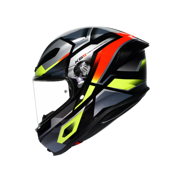 AGV K6 S Erazer Helmet in Black/Red/Yellow Fluo