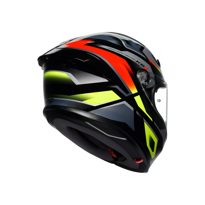 AGV K6 S Erazer Helmet in Black/Red/Yellow Fluo