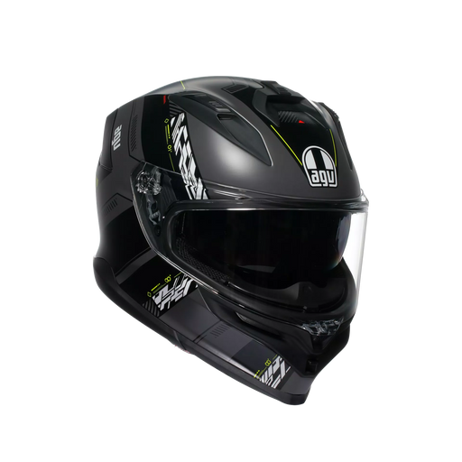 AGV K7 Kyber Helmet 2025 in Matte Grey/Yellow Fluo