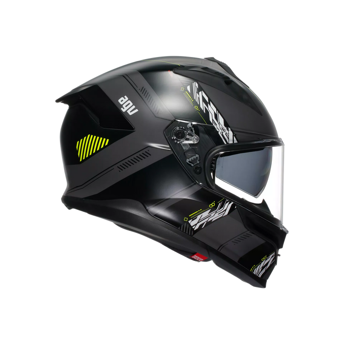 AGV K7 Kyber Helmet 2025 in Matte Grey/Yellow Fluo