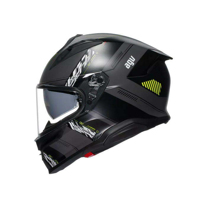 AGV K7 Kyber Helmet 2025 in Matte Grey/Yellow Fluo