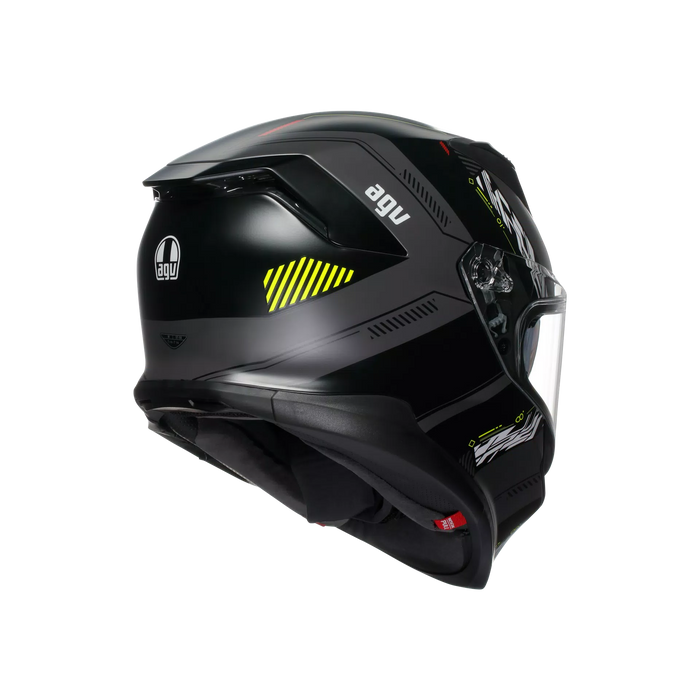 AGV K7 Kyber Helmet 2025 in Matte Grey/Yellow Fluo
