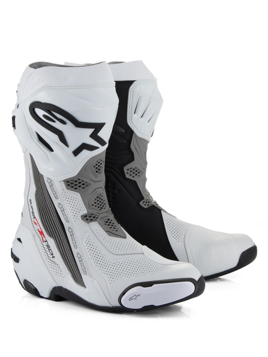Alpinestars Supertech R Vented Boots 2026 in White/Gray/Black