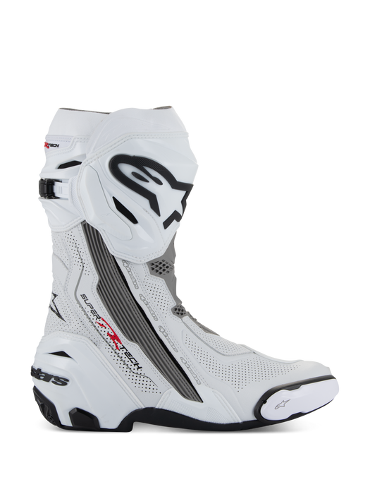Alpinestars Supertech R Vented Boots 2026 in White/Gray/Black