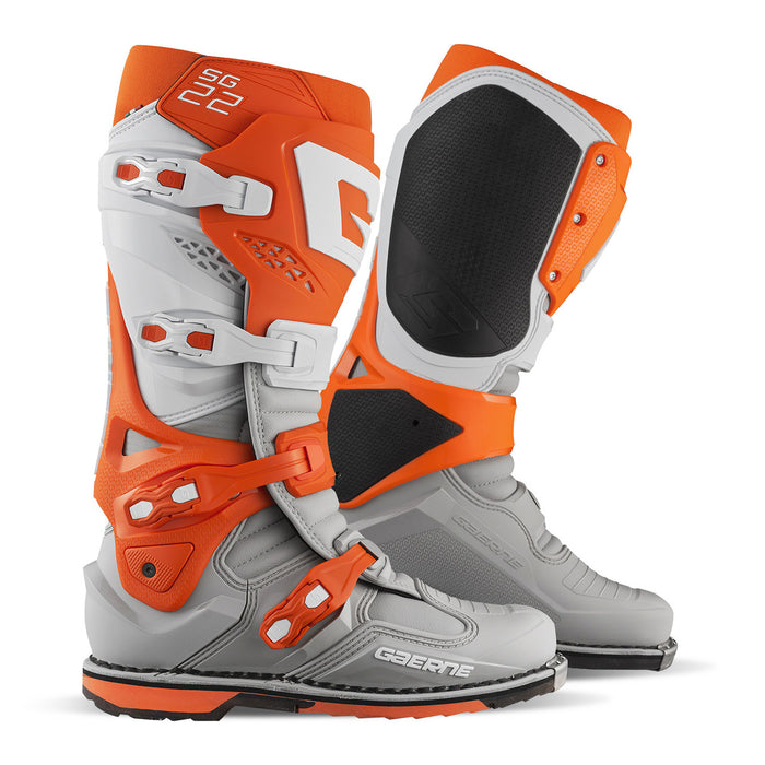 Gaerne SG-22 MX Boots 20253 in Orange/White/Grey