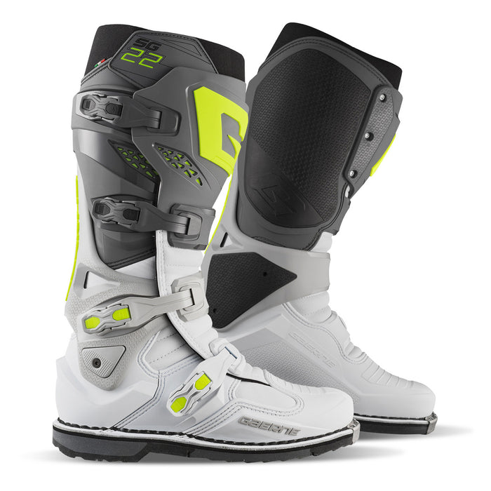 Gaerne SG-22 MX Boots 20253 in Anthracite/White/Grey
