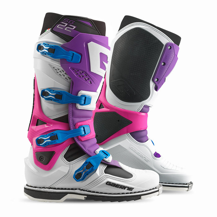 Gaerne SG-22 MX Boots 20253 in Purple/White/Pink