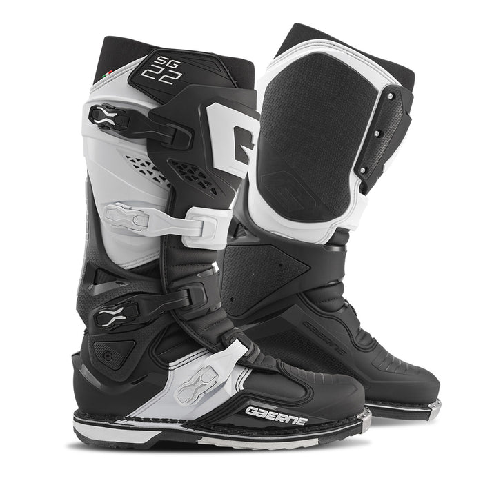 Gaerne SG-22 MX Boots 20253 in Black/White