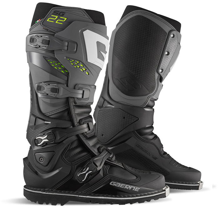 Gaerne SG-22 MX Boots 20253 in Black/Anthracite Gore-Tex
